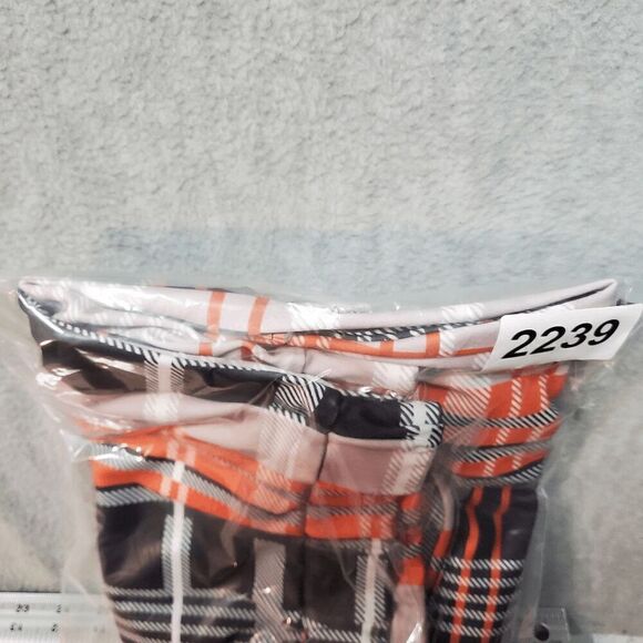 Shein Curve Pants Womens 2XL Black Plaid Pleated Comfort High Waist Drawstring - Picture 7 of 7